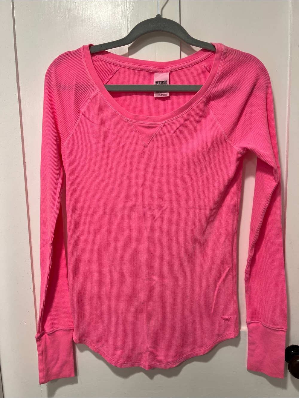 Victoria's Secret Long-Sleeve Thermal Top - Hot Pink
